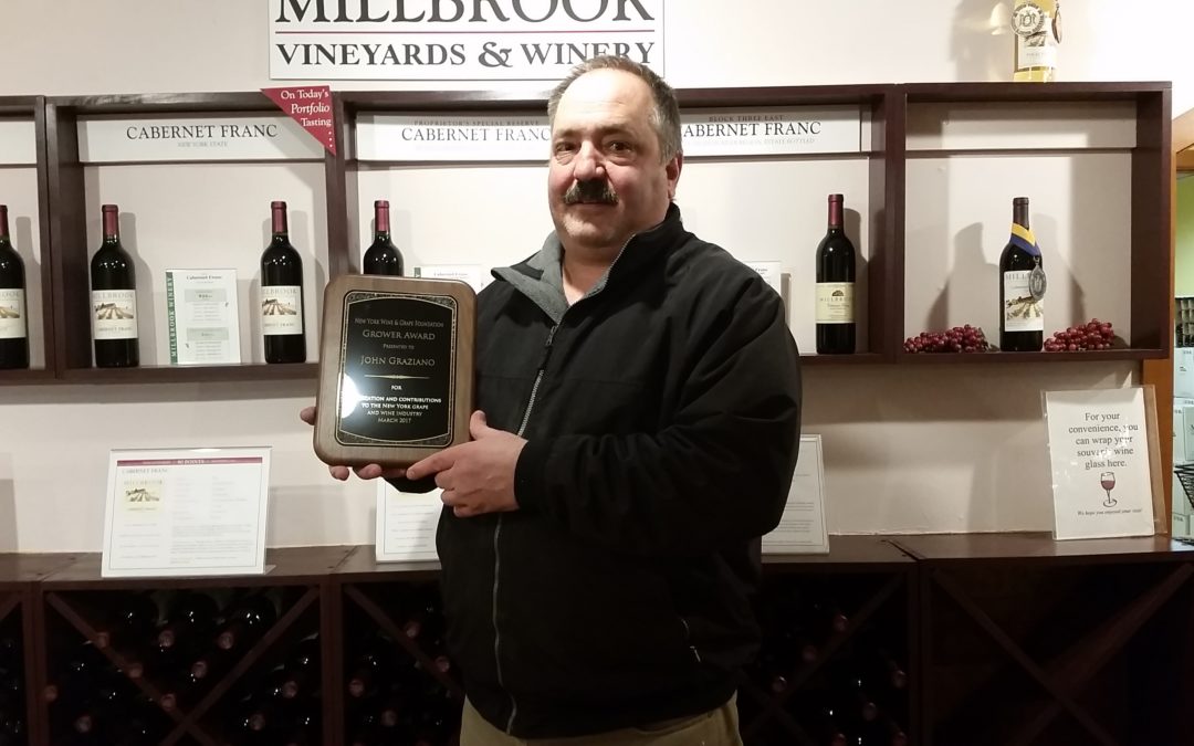 Millbrook Vineyard & Winery’s John Graziano Wins “Grower Award”